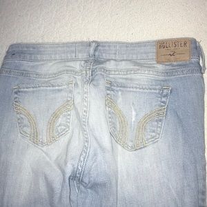 Light washed blue jeans